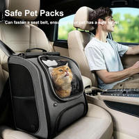 Sac à dos de transport pour chat respirant et luxueux avec fermeture éclair, sac à bandoulière portable pour sorties, sac à main universel grande capacité