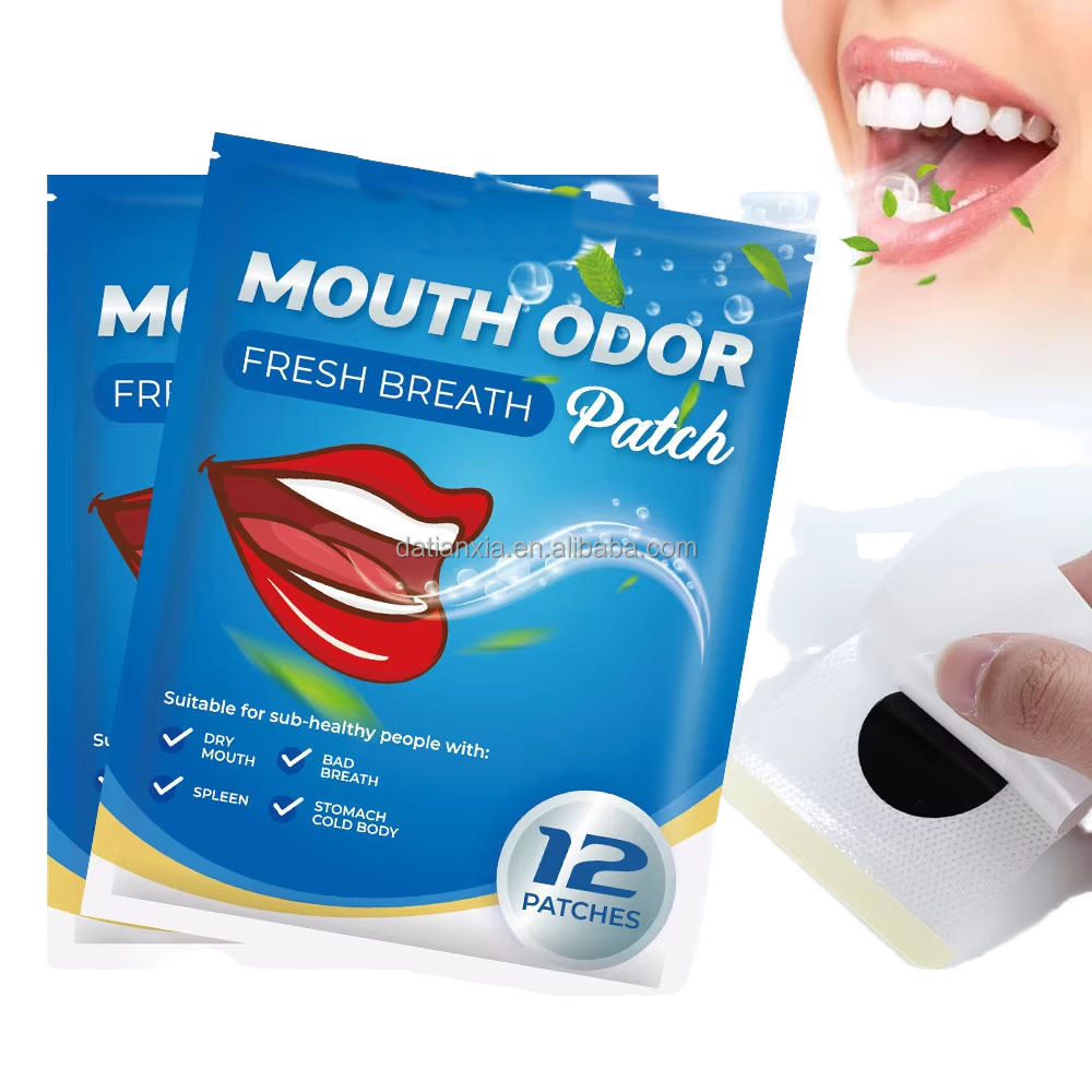 Sumifun Care 12 Pieces Herbal Vitamin E Mouth Odor Freshener Patches for Fresh Breath & Odor Removal