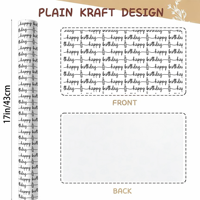 Papier d'emballage cadeau d'anniversaire en rouleau, recyclable, motif bougie dessiné à la main noir et blanc, style minimaliste, pour fête