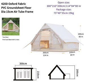 JTS-0205 6 ㎡   Carpa Inflable Clásica para Camping, Carpa <span class=keywords><strong>de</strong></span> Aire Impermeable <span class=keywords><strong>de</strong></span> Oxford 300D 3000mm con Columna <span class=keywords><strong>de</strong></span> Aire <span class=keywords><strong>de</strong></span> PVC Plato - Product Image 2