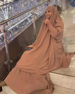 عيد العباءة دبي تركيا بلون بسيط متواضع قفطان الملابس الإسلامية العباءة فساتين إسلامية للنساء