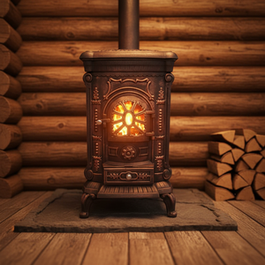 Estufa de Leña de Hierro Fundido de Último Diseño |   Calefacción Eficiente de Tamaño Pequeño para Hoteles y Uso en Interiores - Product Image 1