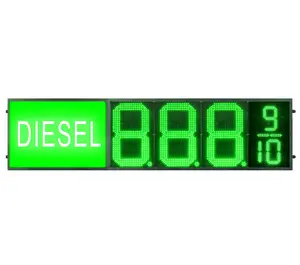 24 "kỹ thuật số DIESEL màu xanh lá cây 888910 thiết bị điện tử scoreboard hiển thị ngoài trời 7 đoạn dấu hiệu trạm xăng giá Changers LED Đăng