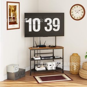 Ironwood Corner <b>TV</b> <b>Stand</b> 3 Tier Metal Wood Storage Rack For Living Room Display - Product Image 4