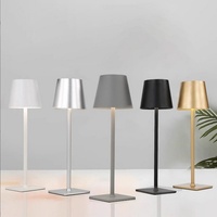Lampe de table créative en forme de UFO, verre à vin, lampe de nuit rechargeable en aluminium, lumière d'ambiance pour restaurant/bar, chevet