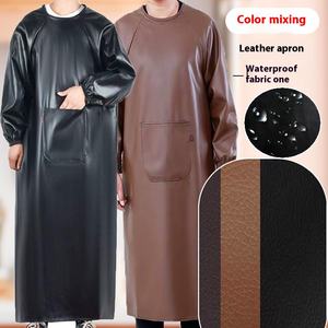 Grembiule da <span class=keywords><strong>uomo</strong></span> impermeabile da donna in pelle PU grembiule in pelle resistente all'usura - Product Image 2
