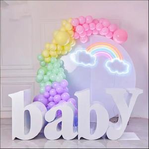 بيع بالجملة الواصلين الجدد تصميم حديث أدى RGB كعكة الجدول الديكور حرف كبير واحد لحفل الزفاف استحمام الطفل حديقة الحدث - Product Image 6