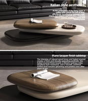 Table basse carrée moderne en bois à 3 niveaux rotative à 360° pour salon, mobilier de maison, couleur personnalisable