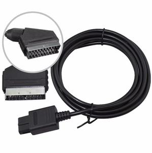 สายวิดีโอ RGB PVC สีดำ สำหรับเกมส์ ความยาว 1.8 เมตร รองรับระบบ PAL สำหรับ <span class=keywords><strong>Nintendo</strong></span> N64 NGC <span class=keywords><strong>SNES</strong></span> - Product Image 3