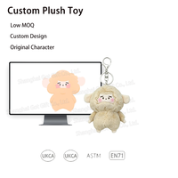 Fabricant de porte-clés en peluche personnalisés UKCA, peluche de 8 cm en forme de personnage, porte-clés en peluche personnalisé