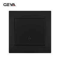 GEYA Custom European Standard Indoor 82*82mm PC Waterproof IP20 Interrupteurs muraux 10A 250V 2 Gang 2 Way for Home