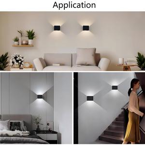 Lampada <span class=keywords><strong>da</strong></span> Parete a Cubo Ricaricabile USB con Sensore di Movimento CCT per Camera <span class=keywords><strong>da</strong></span> Letto Soggiorno Scale Corridoio Luce <span class=keywords><strong>da</strong></span> <span class=keywords><strong>Muro</strong></span> a Batteria Senza Fili per Interni - Product Image 6