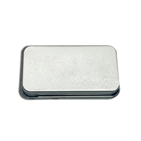 Boîte rectangulaire en fer blanc mat avec serrure dissimulée anti-enfants, type tiroir portable pour pilules et aliments, pour le transport quotidien