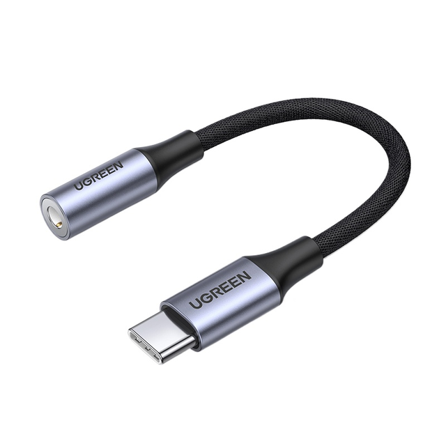 UGREEN USB C To 3.5mm Audio Adapter Type C To Headphone Aux Jack Dongle 24bit/96kHz HiFi DAC Braided Cable Cord