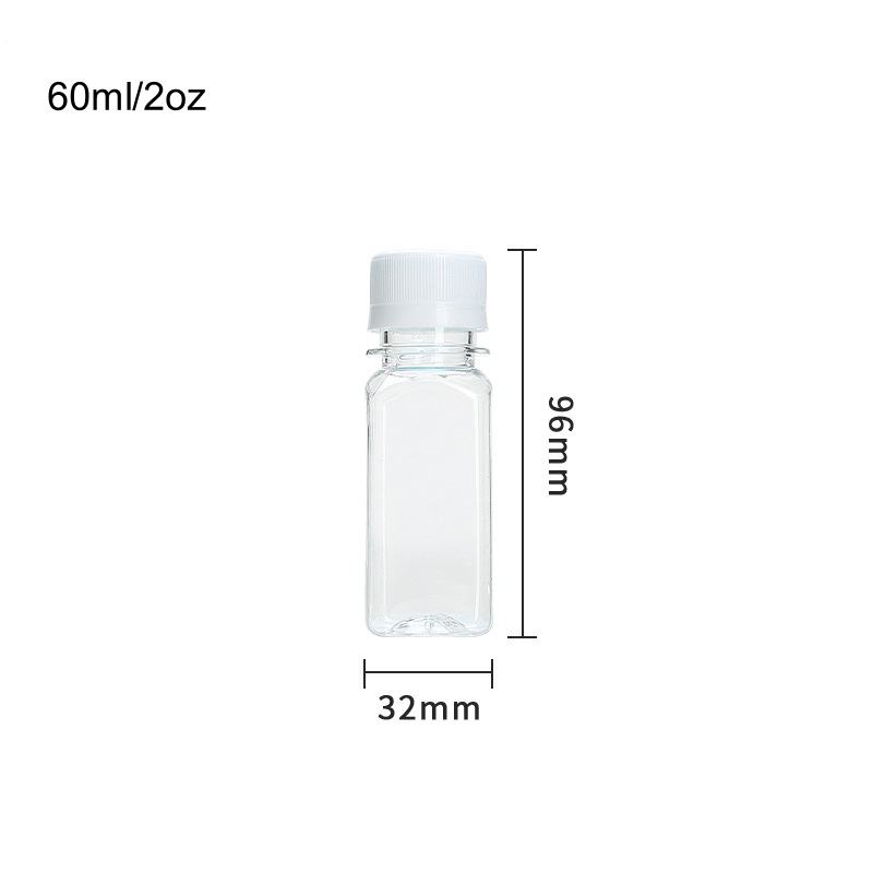 ขวดน้ำผลไม้60มล. พร้อมฝาปิด