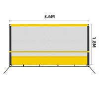 Filet de rebond portable personnalisable en usine 3,6*2M/1,83*2M pour le tennis, le baseball, le squash, le pickleball - Entraînement de frappe en extérieur et en intérieur