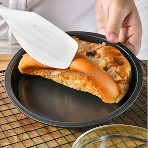 <span class=keywords><strong>7</strong></span>-Zoll-schwarze Antihaft-Pizza-Tablett verdickte hohe Scheibe zum Backen und Kuchen Haushalts backwerk zeug - Product Image 4