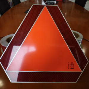 <span class=keywords><strong>Señal</strong></span> de tráfico deflectiva, seguridad de vehículos de movimiento lento, hoja de aluminio reflectante, <span class=keywords><strong>señal</strong></span> triangular de marcado trasero <span class=keywords><strong>para</strong></span> vehículos - Product Image 2