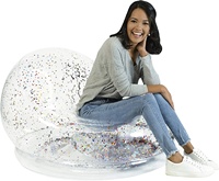 Chaise gonflable Waterhan multicolore moderne, élégante, pliable, portable, imperméable, en PVC écologique pour la fête de la petite amie