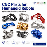 Composants robotiques de qualité supérieure, structure légère en alliage de titane, haute rigidité et surface usinée de manière précise, pièces CNC