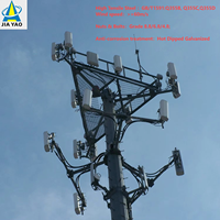 Mât télécom professionnel en acier galvanisé conique de 30 m, gain de place, pour déploiement sur toits urbains