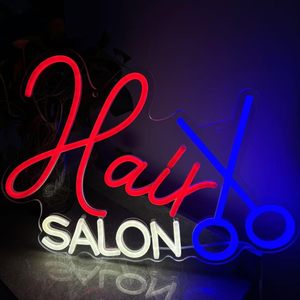 Barbershop neon LED wall decoration light window open <b>sign</b> ambient light indicator light no-installation hanging luminous <b>sign</b> - Product Image 5