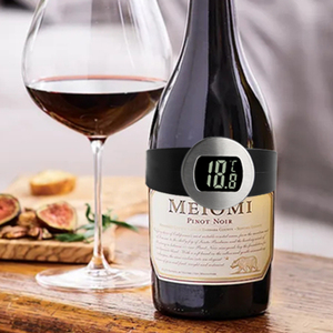 Thermomètre numérique pour bouteille de vin rouge, champagne et biberon, design classique, avec écran LCD et plaque en acier inoxydable - Product Image 5
