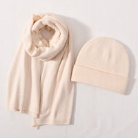 Jxwatcher Ensemble Bonnet et Écharpe Longue Épaisse et Douce en Cachemire Tricoté pour Hommes et Femmes – 2 Pièces Chaudes pour l'Hiver