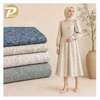 Harga Pabrik 2027 Kain Jacquard Poliester 100% Motif Bunga Daun Besar 3D Terbaru untuk Pakaian