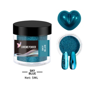 Poudre chromée <span class=keywords><strong>effet</strong></span> <span class=keywords><strong>miroir</strong></span> métallique de luxe pour matériaux de bricolage en résine, slime, artisanat, paillettes pour nail art, <span class=keywords><strong>vernis</strong></span> à ongles en 20 couleurs - Product Image 3