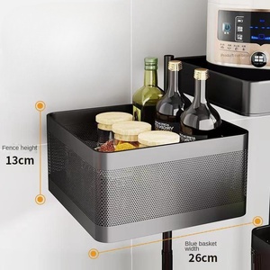 سلة تخزين دوارة مربعة سميكة من الفولاذ الكربوني قابلة للإزالة متعددة الطبقات رف خضروات - Product Image 4