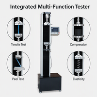 Machine d'essai de traction universelle à colonne unique modèle DBCP-5KN avec contrôleur à écran tactile intégré, précision de 0,01 mm, 5000 N