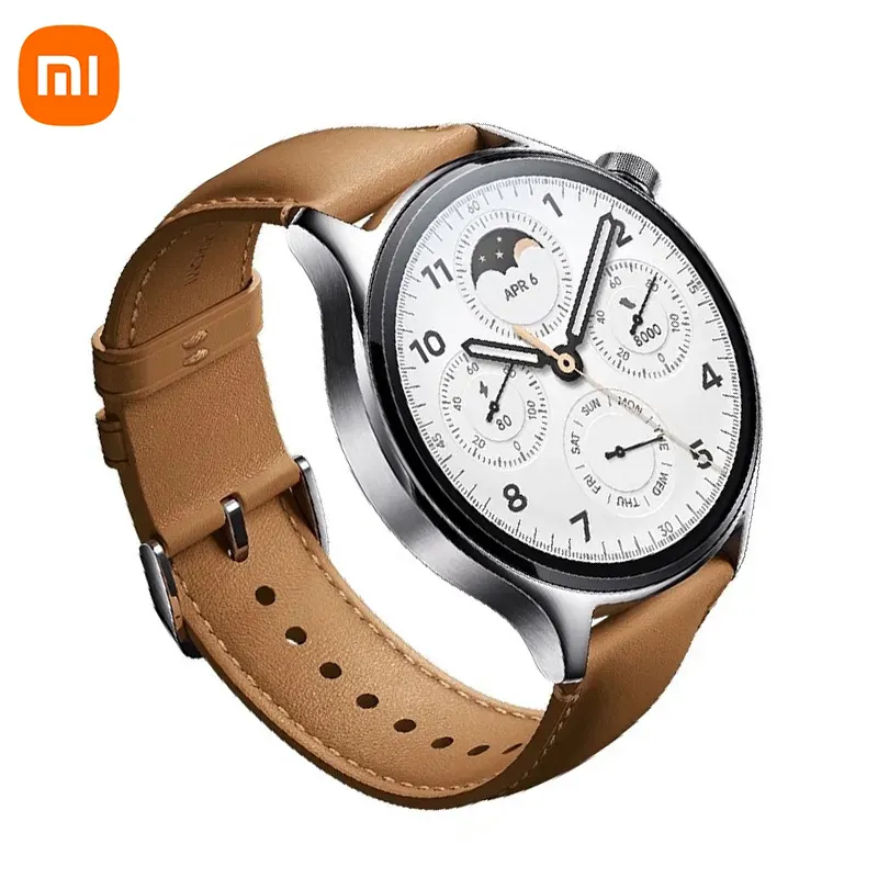 Xiaomi Watch S1 Сапфировое стекло Корпус из нержавеющей стали 1,43 "amooled дисплей двухдиапазонный GPS кожаный ремешок Bluetooth телефонный звонок