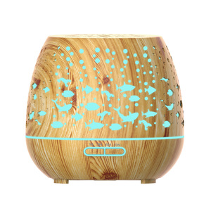 Diffuseur d'arômes Nagomi 323, 400 ml, alimentation secteur, lumière LED, 10-20 m², design rond avec motif de poisson - Product Image 2