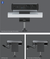 Multiprise de bureau SINOAMIGO à pince, charge rapide avec ports USB, prise UK EU US, prise de courant de bureau