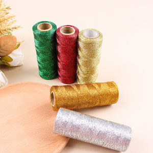 Vente chaude en gros 1mm or et argent PP ruban étiquette corde haute résistance TwineGift emballage <span class=keywords><strong>Spot</strong></span> - Product Image 2