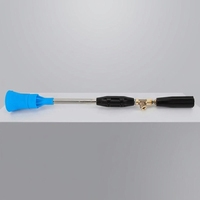 Pistolet à eau électrique haute pression en acier inoxydable pour jardin avec doubles poignées, poignée souple, lances de 30 cm/60 cm/90 cm
