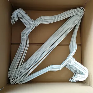 LEEKING Fábrica atacado baixo preço durável antiderrapante gancho de fio de metal com PVC revestido cabides para roupas