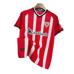 2023 24 мужские футболки Bilbao, дышащая быстросохнущая классическая спортивная одежда в стиле ретро на заказ