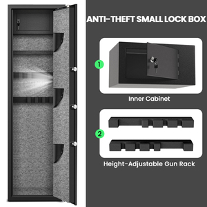 Chất lượng cao cán nguội thép Wall Mount điện tử kỹ thuật số an toàn hộp cho mục phòng thủ lưu trữ bền <span class=keywords><strong>Vault</strong></span> 5-6 Súng Công suất - Product Image 5