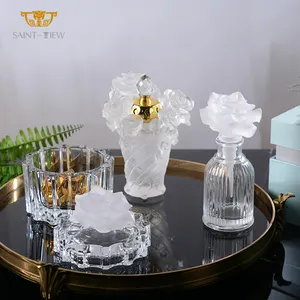 Crystal Christmas Mking for Candles Glass With Lid Food Unique Amber Crystal Box Candle Jars Baby Shower Gift