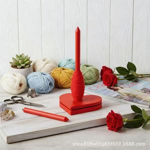 Wooden Yarn <b>Storage</b> <b>Rack</b> <b>Rotatable</b> Solid Wood Craft Supply Desktop Organizer Modern Style Gift For Knitting Crafts - Product Image 4