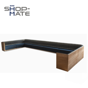 Set <span class=keywords><strong>Sofa</strong></span> proyek restoran gaya khusus kustom dengan seri layar kayu Solid dengan layanan lukisan Satu Atap untuk proyek - Product Image 1