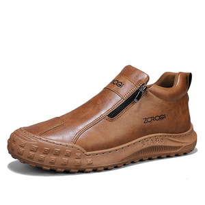 Chaussures de sport en maille pour hommes Printemps 2025 Nouveauté à lacets Loisirs sportifs Cuir artificiel Protection du travail Antidérapantes Résistantes à l'usure Tendance - Product Image 5