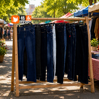 Celana Jeans Denim Bekas Wanita Geryon Vintage Bersih 45kg Ukuran Campur Pakaian Bekas Musim Panas dalam Bal Grosir Pabrik