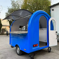 Remorque alimentaire multifonctionnelle pour la vente de glaces, de boissons et de restauration rapide, chariot alimentaire miniature mobile, remorque de restauration rapide