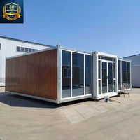 Maison conteneur pliable moderne en acier galvanisé extensible 20ft 40ft avec support de système solaire à installation rapide