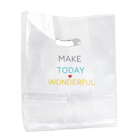 Sac de fête en plastique découpé à l'emporte-pièce personnalisé pour l'emballage de fête d'enfants d'anniversaire de mariage. Conception de logo de qualité pour la fourrure de vêtements 100pcs
