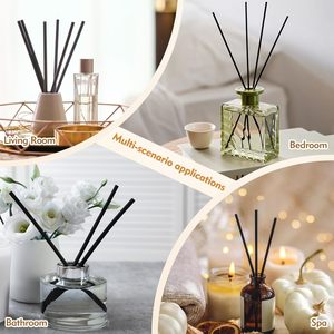 Bâtonnets <span class=keywords><strong>diffuseurs</strong></span> d'huiles essentielles en fibre noire épaisse de 7,87 pouces pour diffuseur d'arômes domestiques - Product Image 2