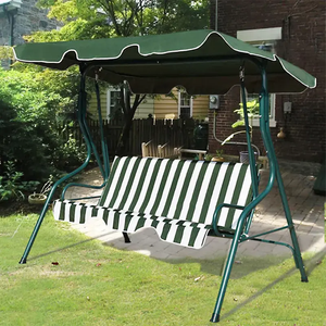 3-Seat Outdoor Porch <b>Swing</b>, <b>Patio</b> Hanging Chair, Garden <b>Swings</b> Chair With Removable Cushions for Backyard - Product Image 3